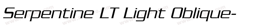Serpentine LT Light Oblique字体转换